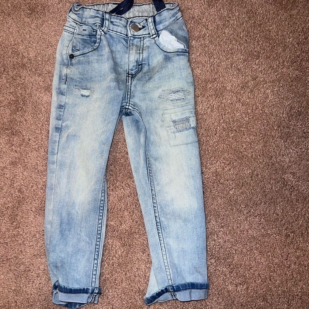 Kids Stylish Light Blue Distressed Jeans